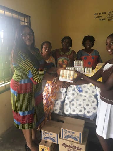 Mrs. Dominic Ukpong went visiting the Students of her adopted school St. Francis Secondary School Ikot Ataku and she went bearing gifts