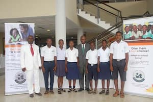 Students of Government Secondary School, Nto Nsek, Essien Udim LGA and their mentor Ani Umoren