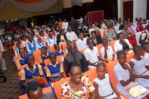 Cross section of students at the award ceremony