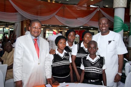 MR EBEBE UKPONG AND THE STUDENTS OF HIS ADOPTED SCHOOL URBAN SECONDARY COMMERCIAL SCHOOL IBIAKU NTOK OKPO