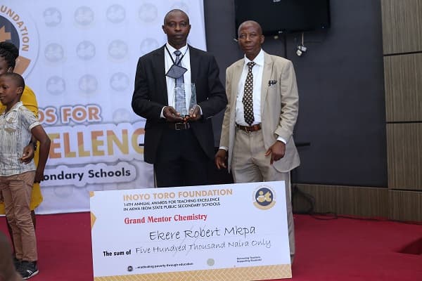 Grand Mentor Chemistry Award Winner Mr. EKere Mkpa