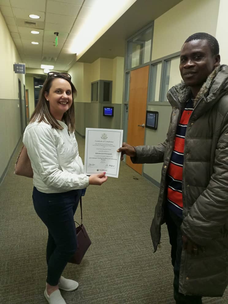 Ephraim receives his certificate